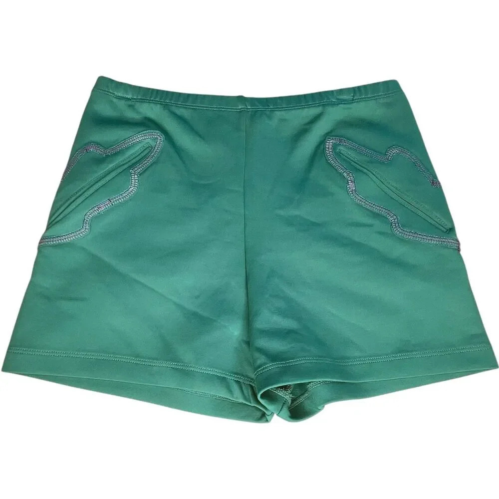 Rachel Comey High Waisted Embroidered Mini Shorts